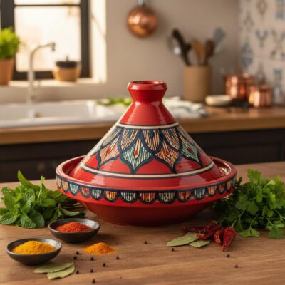Handmade tajine ceramic from Morocco by Atlas Nomad
